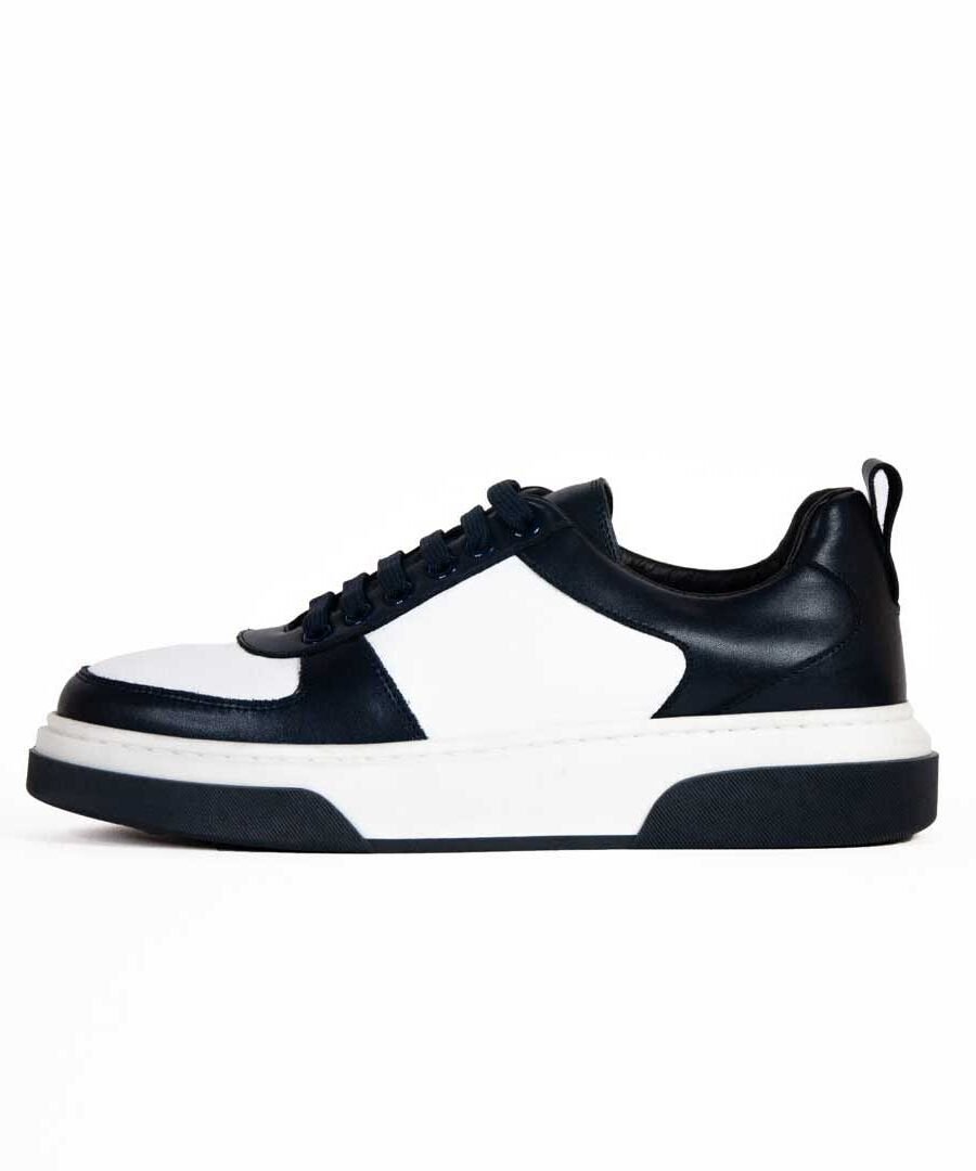 hugo boss leather lace-up trainers / w&b
