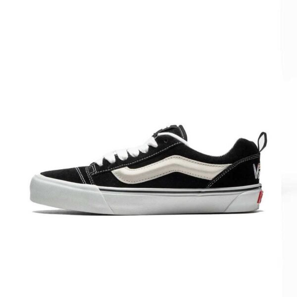 vans knu skool black white