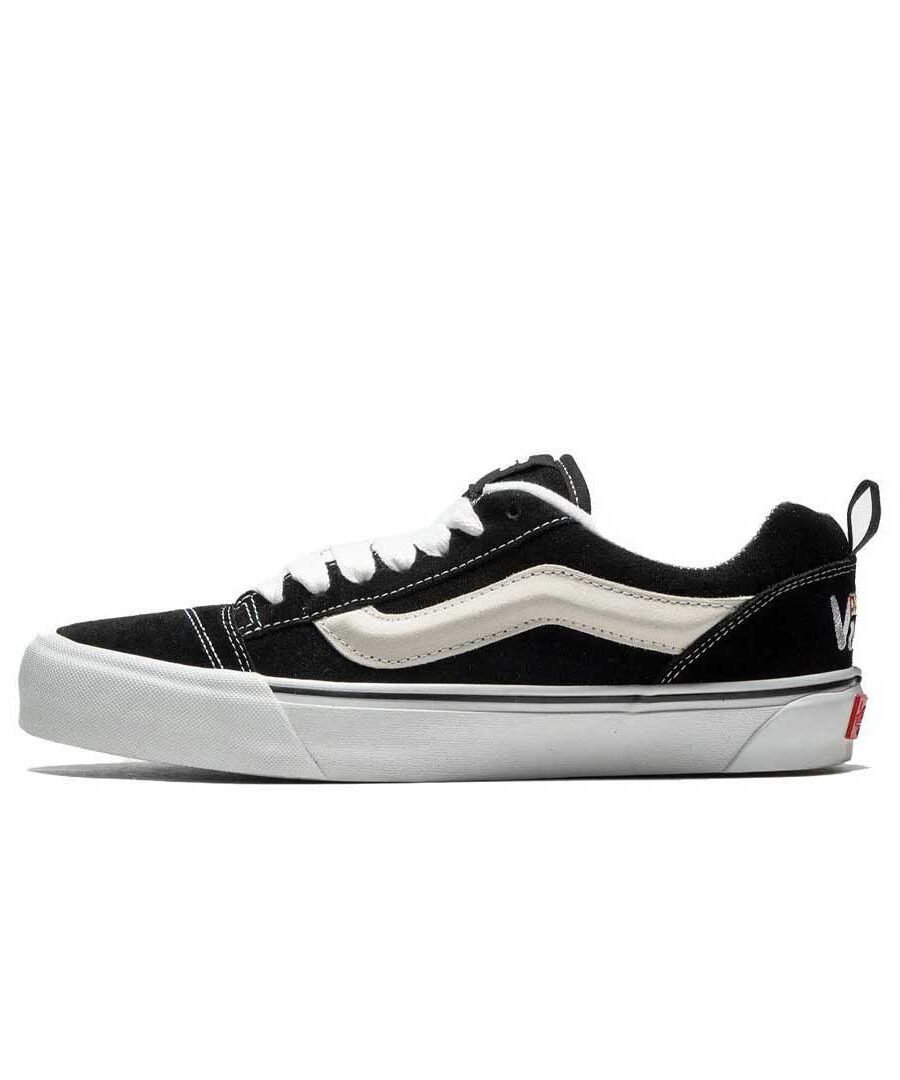 vans knu skool black white