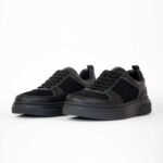 hugo boss leather lace-up trainers - black - Image 2