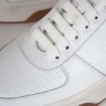 hugo boss leather lace-up trainers / white - Image 4