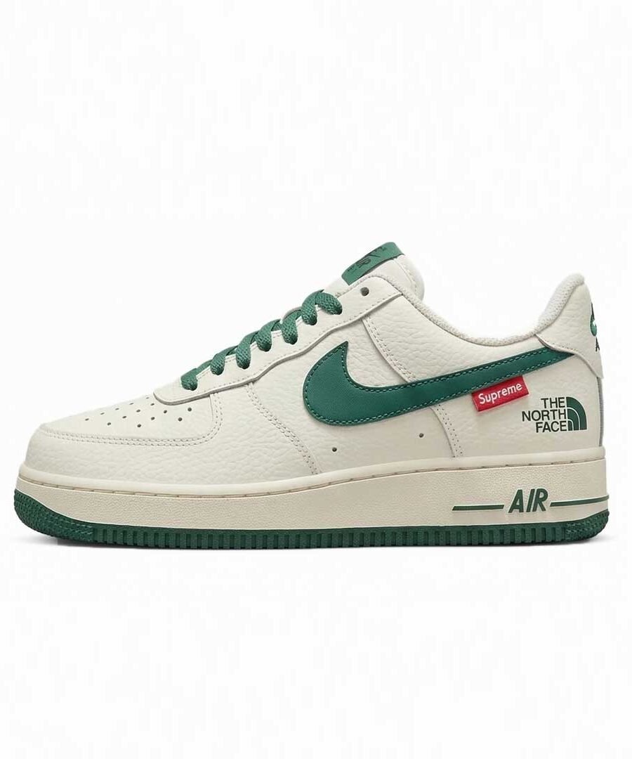 North Face Supreme Air Force 1 - off white / Green