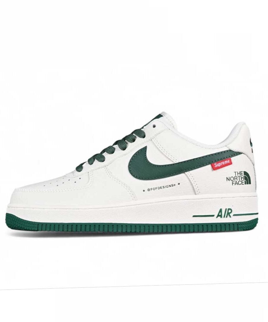 North Face Supreme Air Force 1 - white / Green